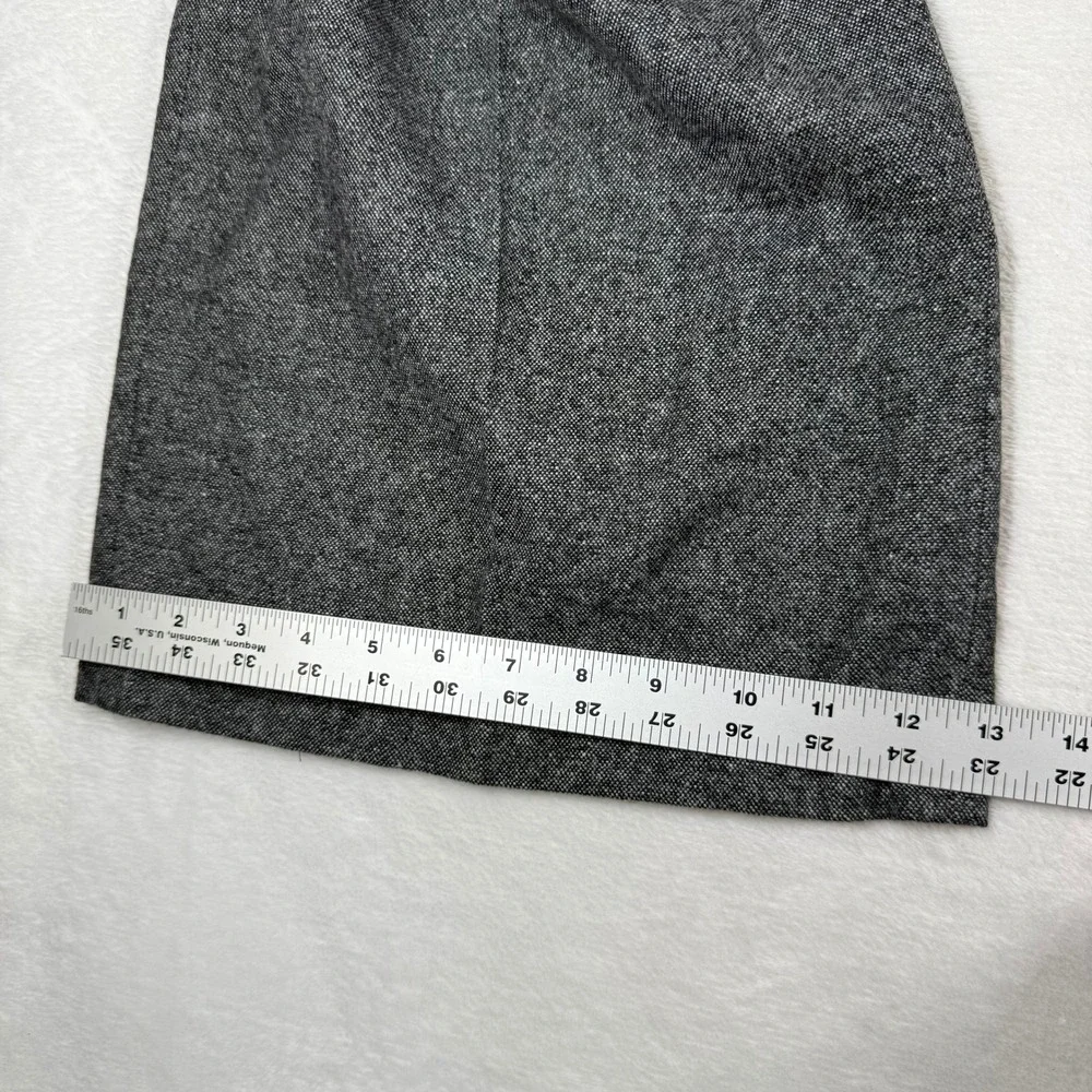 Barbour Veronica Wide Leg Trouser Gray Wool Blend Tweed Pants LTR0370MI11 Size 6
